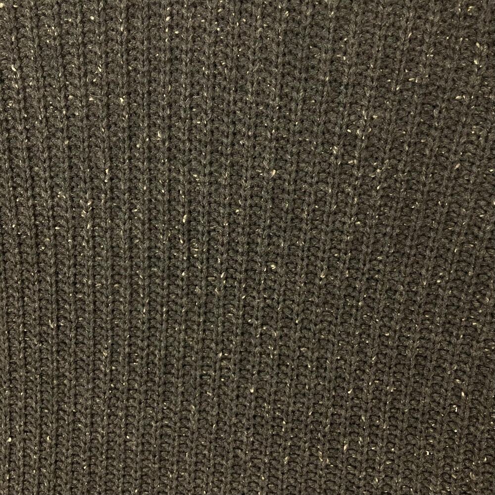 Nwot NEXT Sweater Men M Brown Wool-Blend Cable Knit Speckled 1/4-Btn Mock-Neck - Picture 7 of 11